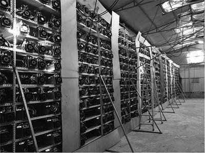 Vast cryptocurrency mining farm utilizing renewable energy sources
