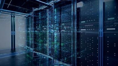 Expansive Dogecoin mining farm bustling with activity