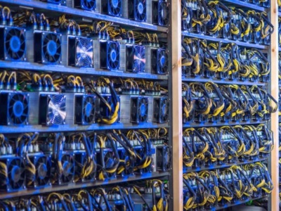 Massive cryptocurrency mining farm humming with activity