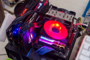 Close up of a powerful ASIC mining rig